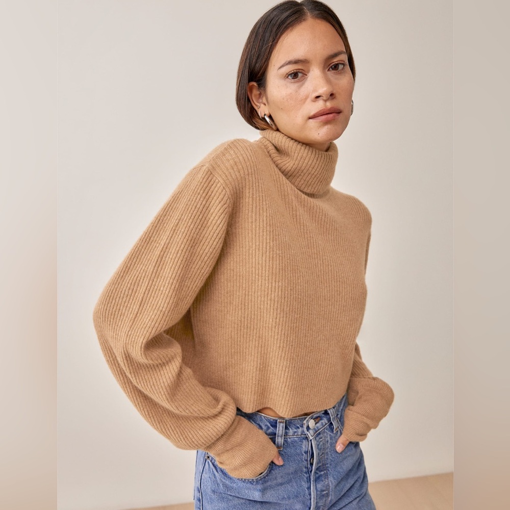 Reformation Luisa Cropped Cashmere Sweater